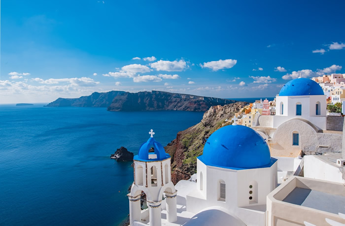 Une magnifique prise de vue à Santorin en Grèce